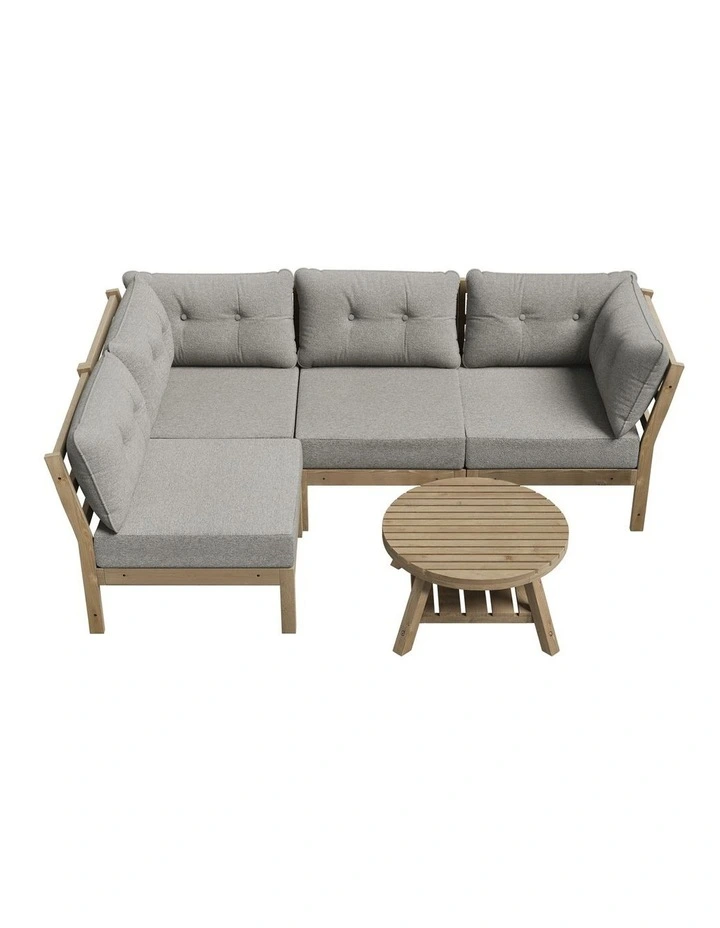 Livsip Outdoor Sofa Set 4 Seater Lounge Setting Beige image 2