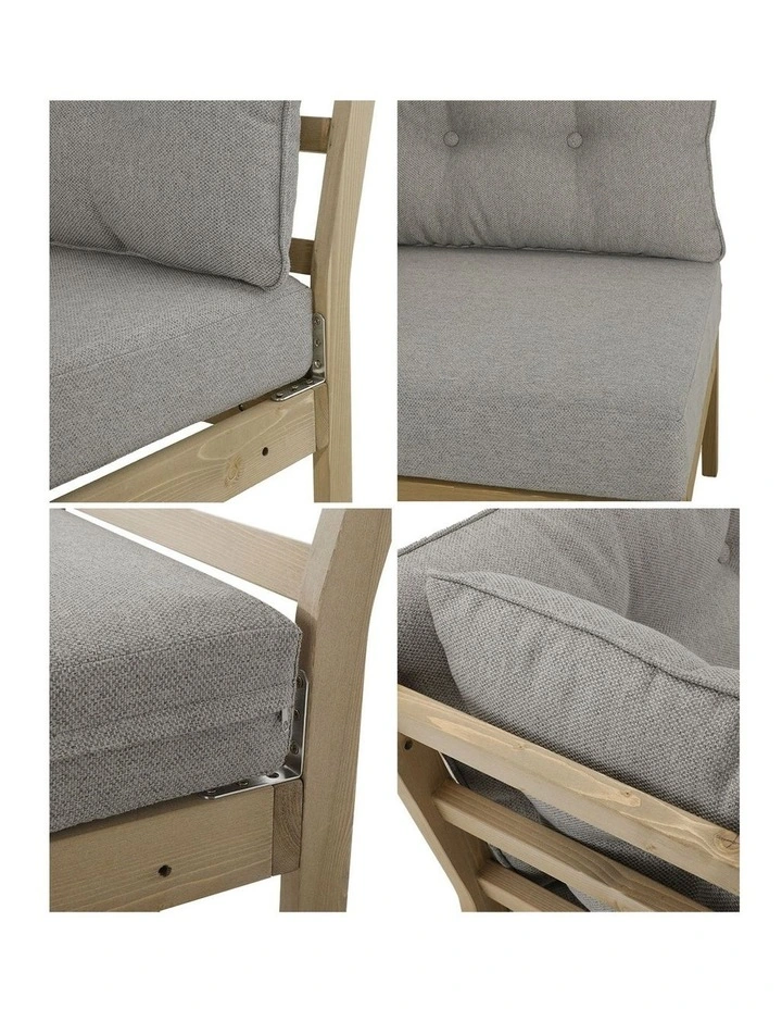 Livsip Outdoor Sofa Set 4 Seater Lounge Setting Beige image 6