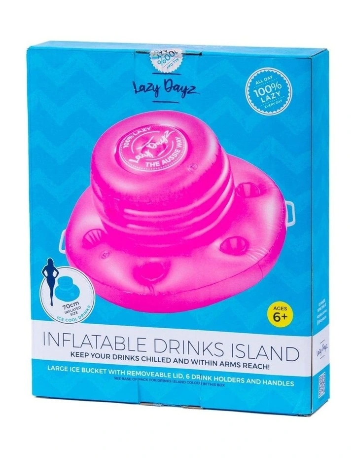 Lazy Dayz Inflatable Drinks Tub - Pink image 3