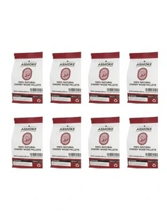 ASMOKE 19kg 40lbs Premium Oak Wood BBQ Smoker Pellets Bulk Bundle 8 x