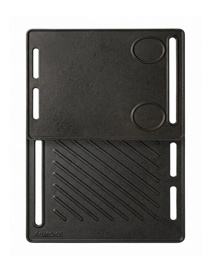 ASMOKE Pre-Seasoned Matte Enamel Cast Iron Reversible Grill/Griddle image 1