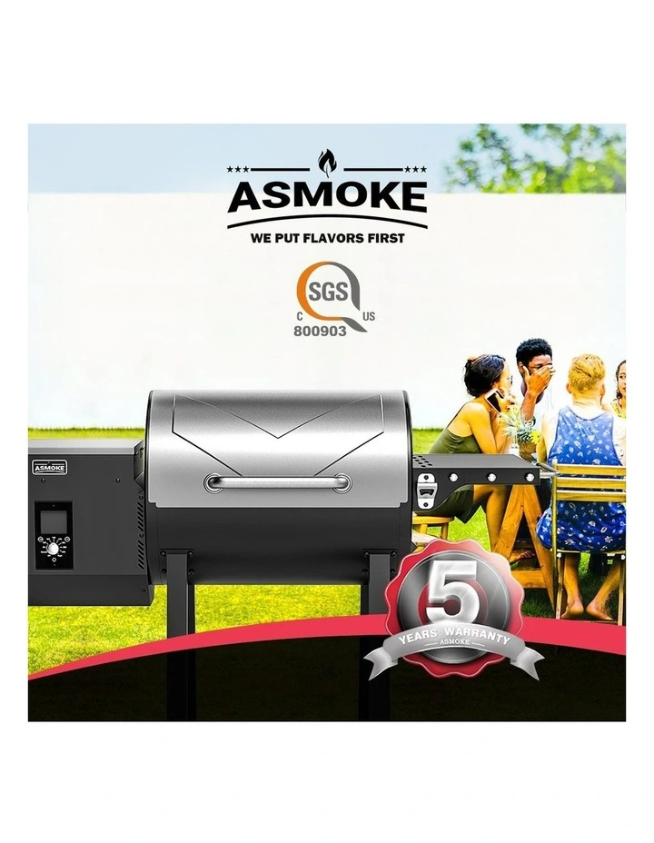 Asmoke 8-in-1 Mid-Size Wood Pellet Grill & Smoker, Digital Controller image 2