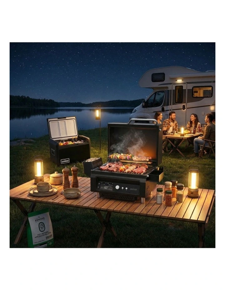 ASMOKE Essential Portable Wood Pellet Grill & Smart Smoker with 47L image 2