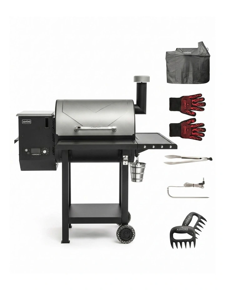 Asmoke Large Wood Pellet Grill & Smoker, Digital Control, 8-in-1 image 1