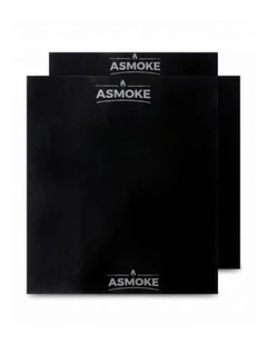 ASMOKE Premium Copper & Black BBQ Grill Mats 2-Pack, Non-Stick PTFE Coating