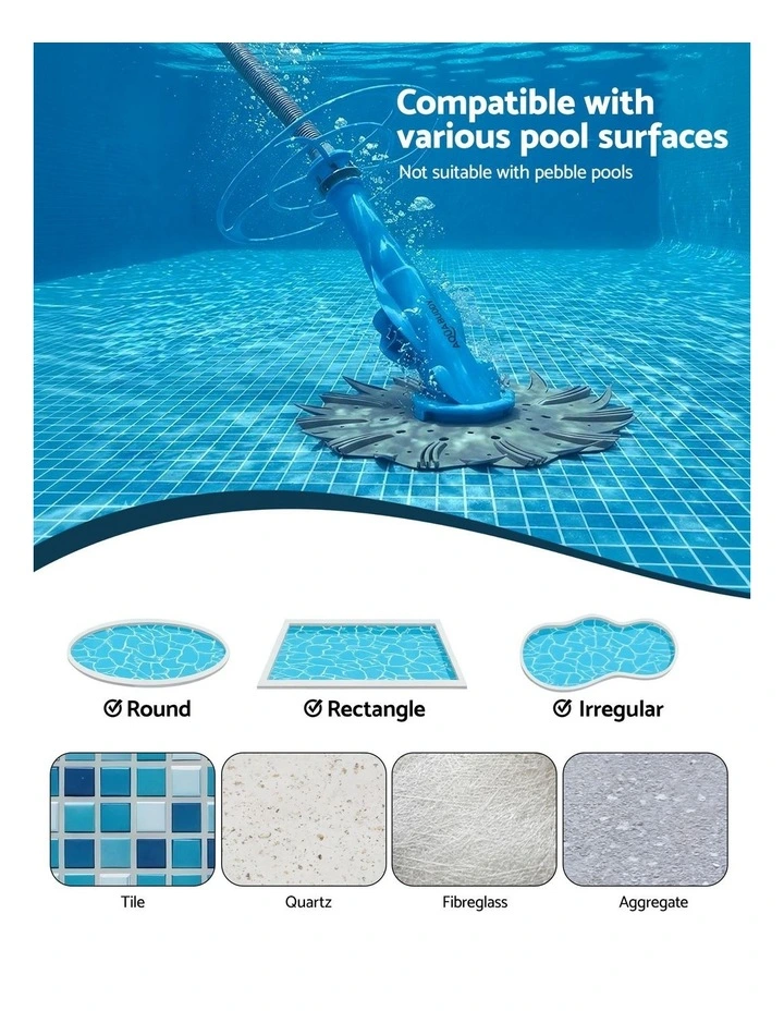 Aqua Buddy Vacuum Pool Cleaner Automatic Swimming Pool Floor Climb Wall Grey image 5