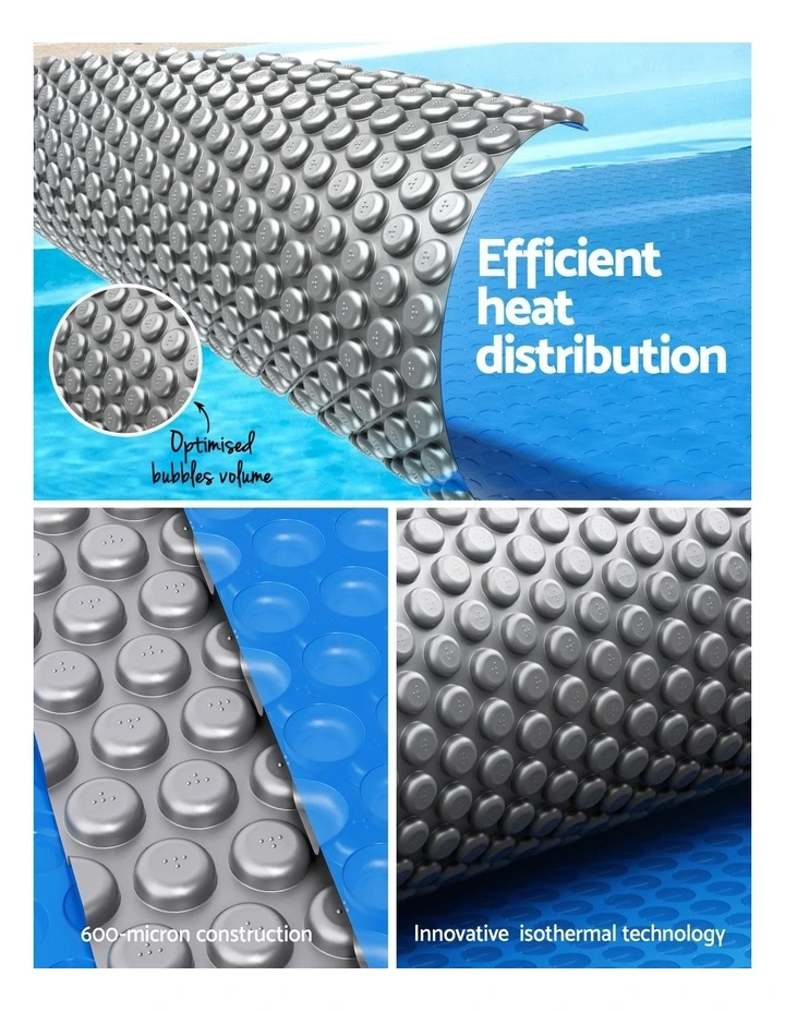 Aqua Buddy Pool Cover 600 Micron 9.5x5m Bubble Heat Solar Blanket Blue Silve image 6