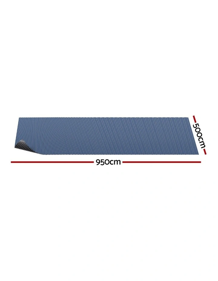 Pool Cover 500 Micron 9.5x5m Swimming Pool Solar Blanket in Blue Black image 1