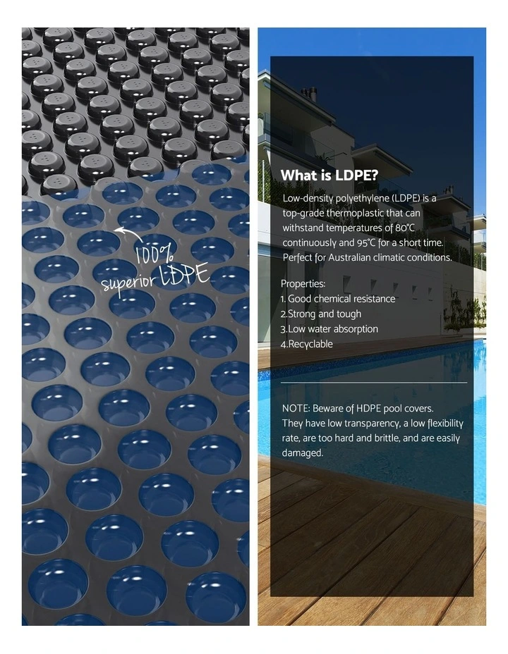 Aqua Buddy Pool Cover 600 Micron 8x4.2m w/ Roller 5.55m Swimming Pools Black Solar Blanket image 6