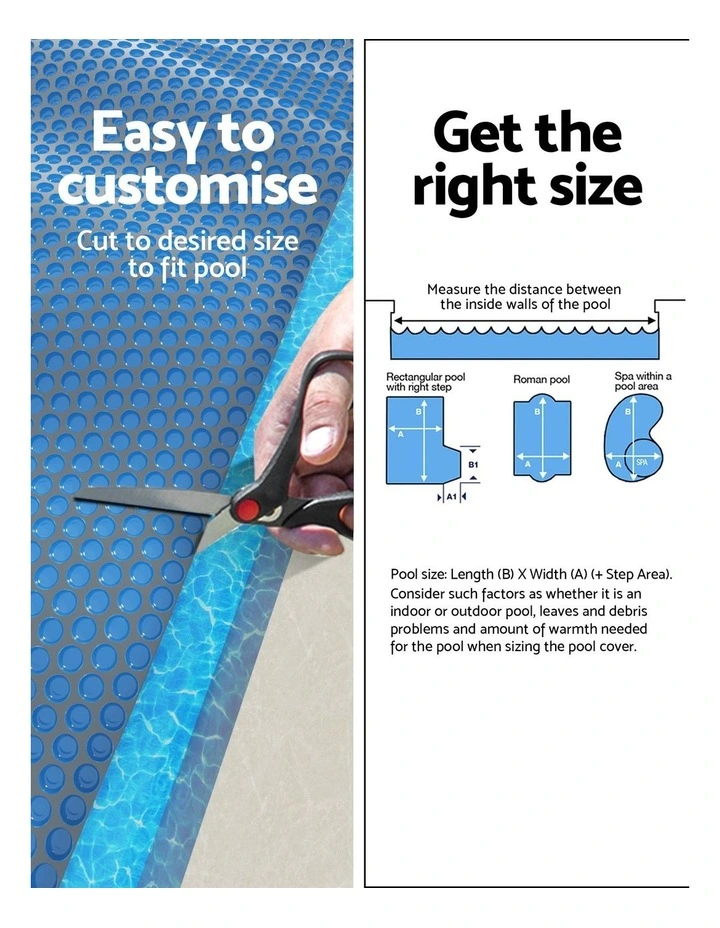 Aqua Buddy Pool Cover 500 Micron 6.5x3m Swimming Pool Solar Blanket Blue Black image 6