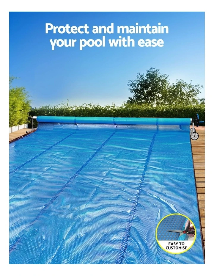 Aqua Buddy Pool Cover 600 Micron 7x4m w/ Roller 4m Swimming Pools Sliver Solar Blanket image 4