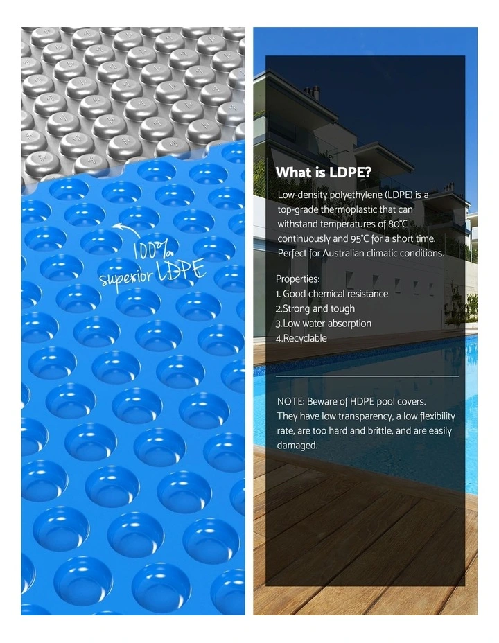 Aqua Buddy Pool Cover 600 Micron 7x4m w/ Roller 4m Swimming Pools Sliver Solar Blanket image 6