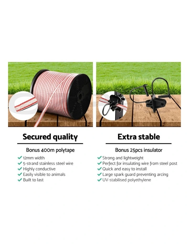 Giantz Electric Fence Poly Tape 400M Insulator image 7