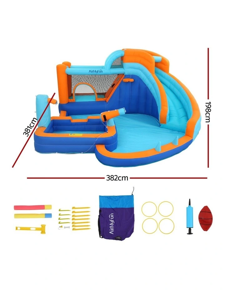 AirMyFun Kids Inflatable Pool Water Slide Park Jumping Castle Bounce 382X381CM image 4