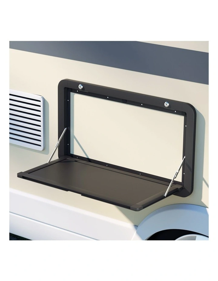Weisshorn Caravan Table 800 x 450mm Folding Lockable Black image 3