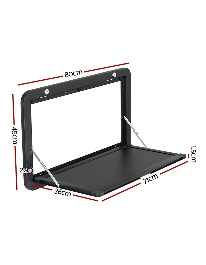 Weisshorn Caravan Table 800 x 450mm Folding Lockable Black image 4