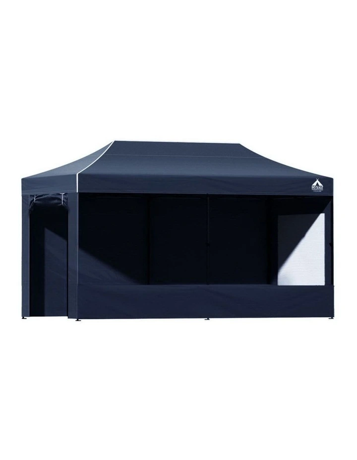 Instahut Gazebo 3x6 Pop Up Marquee Folding Tent Wedding Gazebos Camping Outdoor Shade Canopy Navy image 1