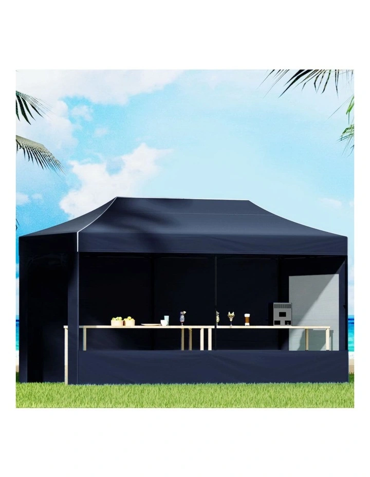 Instahut Gazebo 3x6 Pop Up Marquee Folding Tent Wedding Gazebos Camping Outdoor Shade Canopy Navy image 3