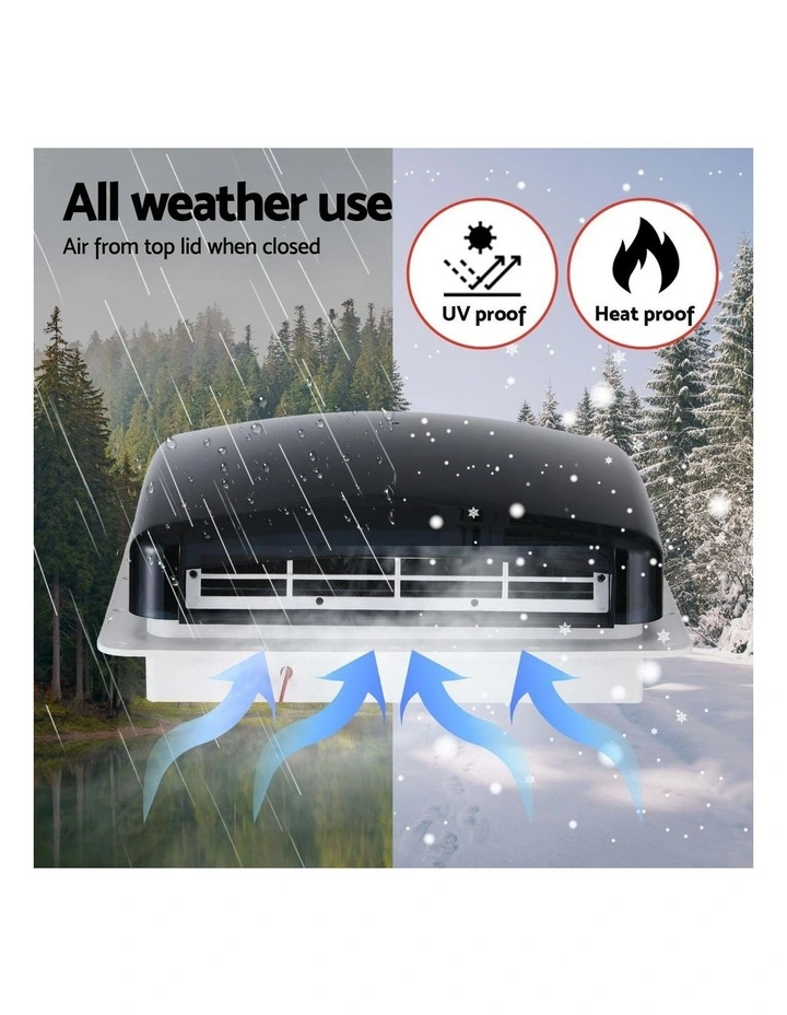 Weisshorn Caravan Air Vent Roof Hatch 12V Shower Fan Reversible Airlfow Rainy Use Camper image 7