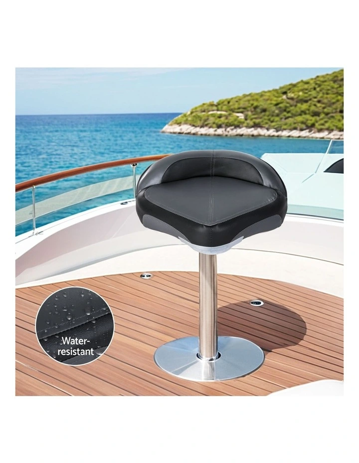 Seamanship Stand Up Lean Boat Seats Casting Fishing Seat Swivel 8cm Padding Grey image 6