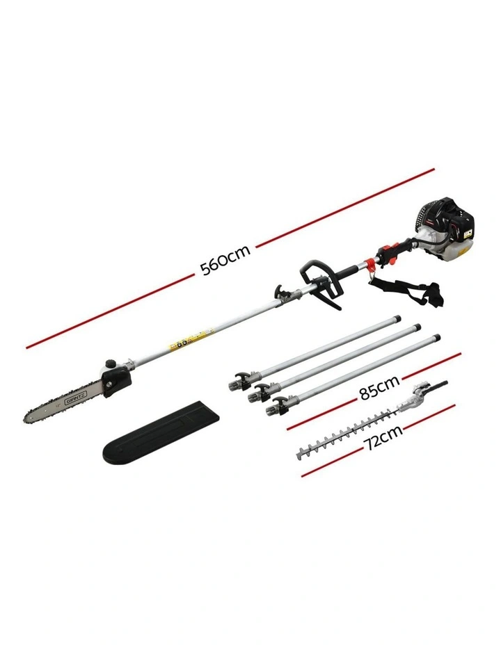 Giantz 62CC Pole Chainsaw Hedge Trimmer 12in Chain Saw 5.6m Long Reach image 2
