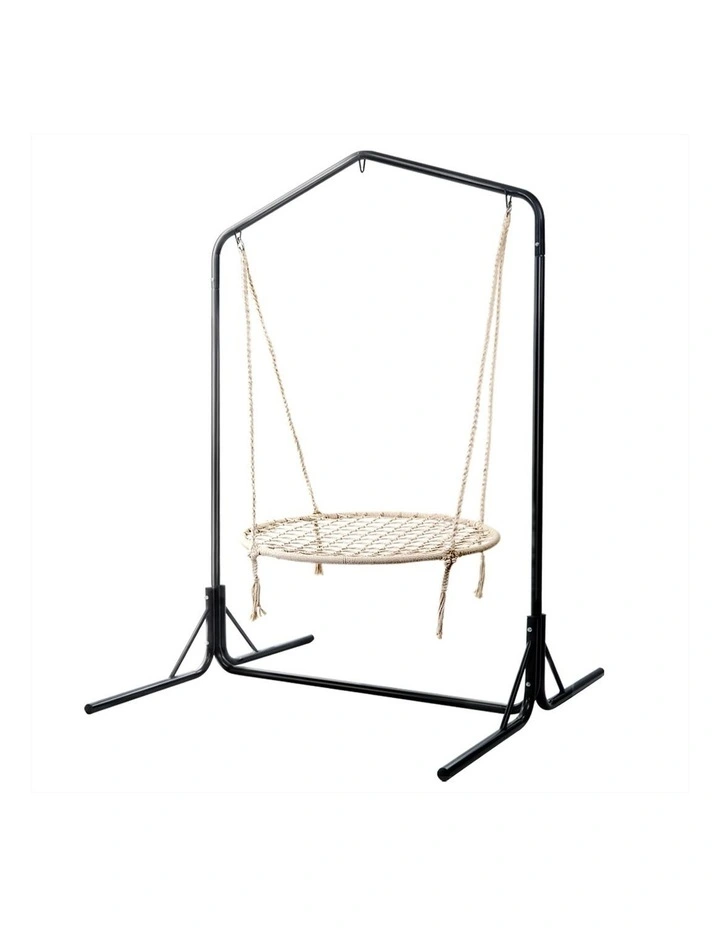 Gardeon Hammock Chair with Stand Nest Web Outdoor Swing 100cm image 1