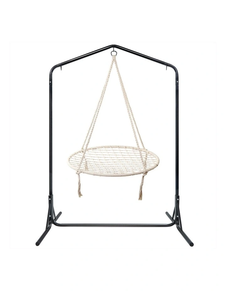 Gardeon Hammock Chair with Stand Nest Web Outdoor Swing 100cm image 2