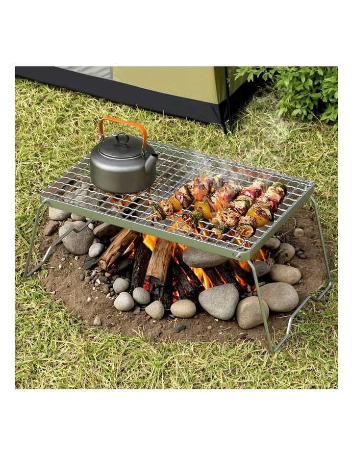 Grillz Portable BBQ Grill Charcoal Smoker Foldable Camping Outdoor image 3