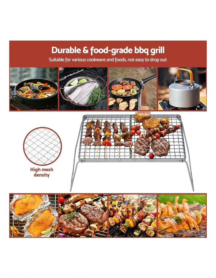 Grillz Portable BBQ Grill Charcoal Smoker Foldable Camping Outdoor image 6