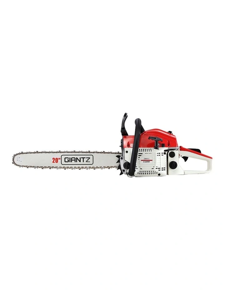 Giantz Chainsaw Petrol 58CC 20 Bar Commercial E-Start Pruning Chain Saw White image 2