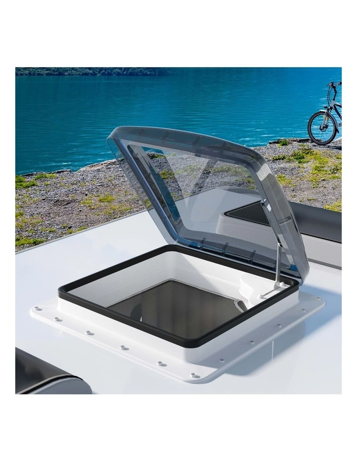Weisshorn Caravan Roof Vent Air Exhaust Hatch RV Motorhome Camper White 400x400mm Open Size image 3