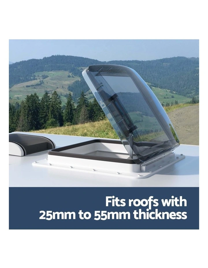 Weisshorn Caravan Roof Vent Air Exhaust Hatch RV Motorhome Camper White 400x400mm Open Size image 6