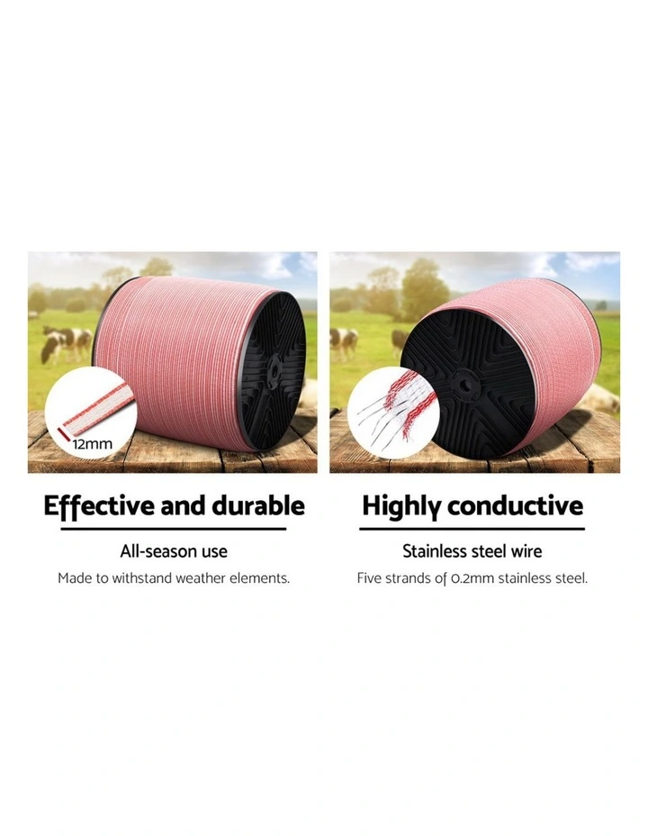 Giantz Electric Fence Poly Tape 1200M image 6