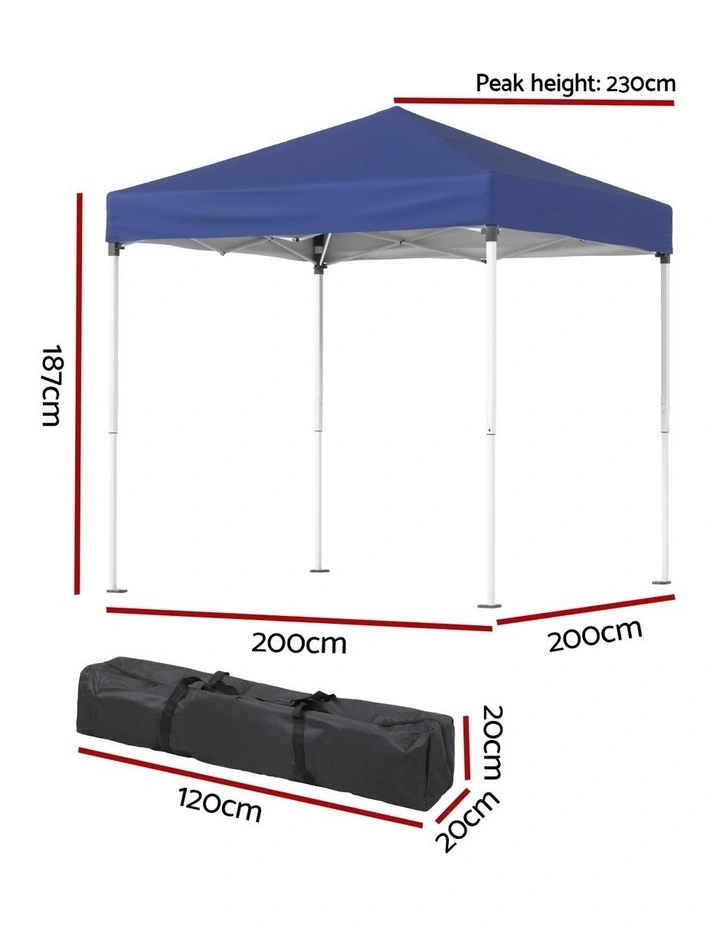 Instahut Gazebo 2x2m Outdoor Patio Garden Marquee Shade Blue image 4