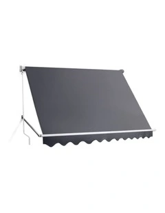 Instahut Window Fixed Pivot Arm Awning Patio Outdoor Blinds Retractable 2.8X2.1M