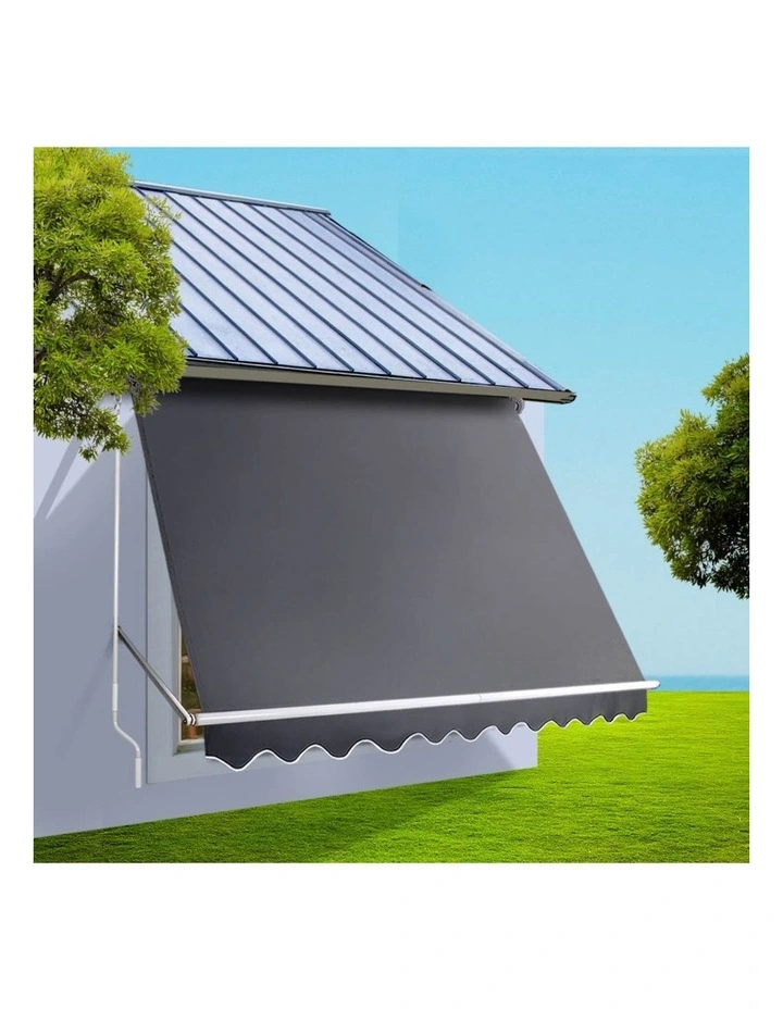 Instahut Window Fixed Pivot Arm Awning Patio Outdoor Blinds Retractable 2.8X2.1M image 3