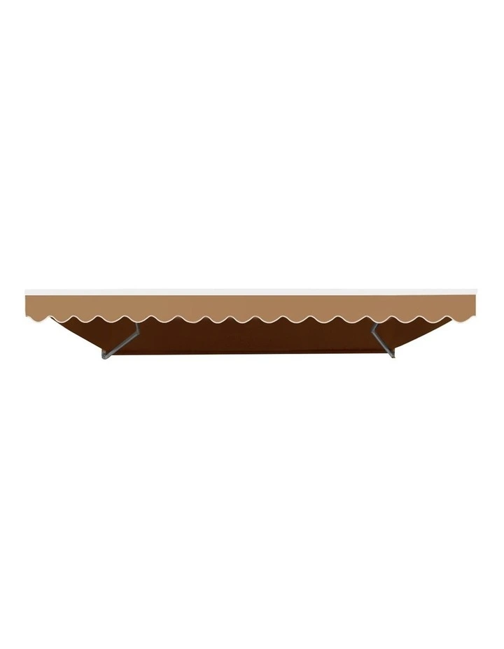 Instahut Retractable Folding Arm Awning Motorised Remoter Sunshade 2.5Mx2M Beige image 2