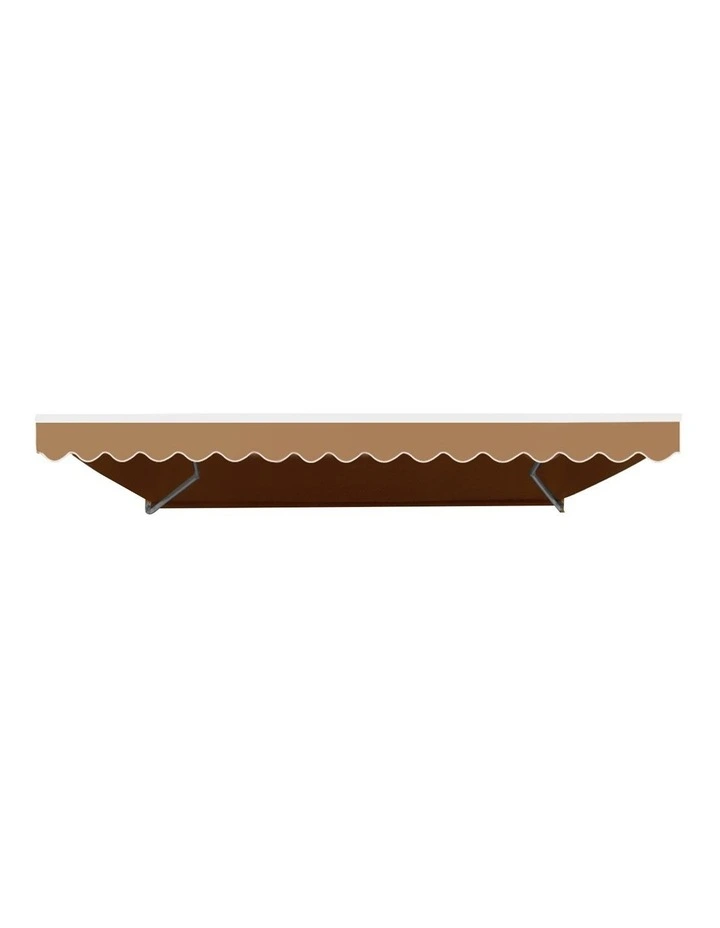 Instahut Retractable Folding Arm Awning Manual Sunshade 2.5Mx2M Beige image 2