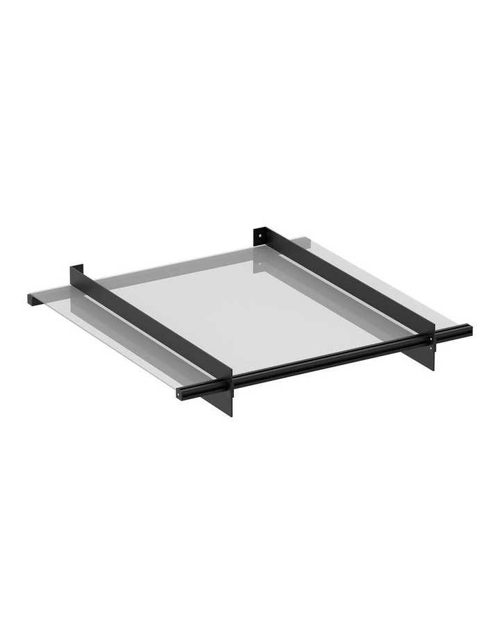 Instahut Window Door Awning Canopy 1mx1m Flat Transparent Sheet Metal Frame image 2