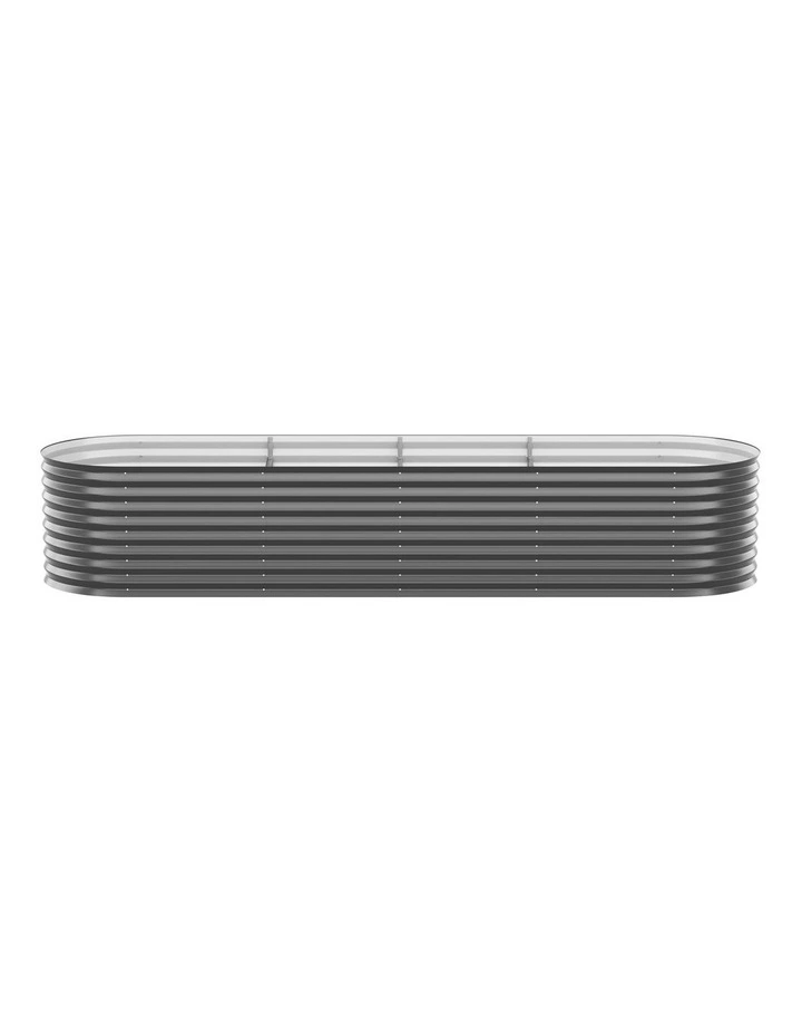 Green Fingers Garden Bed 320X80X56cm Oval Planter Box Raised Container Galvanised image 2