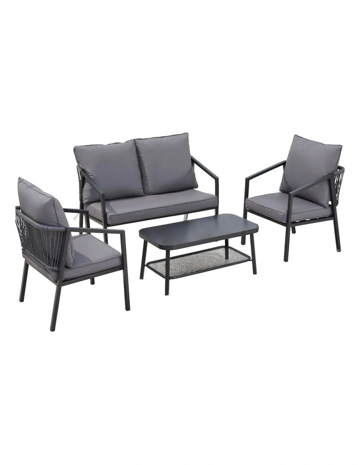 Gardeon 4 Seater Outdoor Sofa Set 4PCS Table Chair Setting Patio Furniture image 1