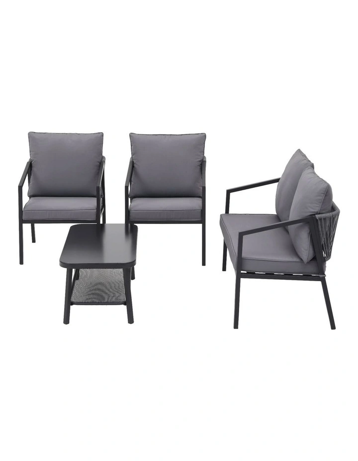 Gardeon 4 Seater Outdoor Sofa Set 4PCS Table Chair Setting Patio Furniture image 2