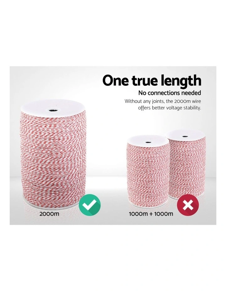 Giantz Electric Fence Poly Wire 2000M image 4