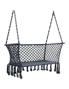 Gardeon Hammock Chair Outdoor Portable Camping Hammocks 2 Person Grey