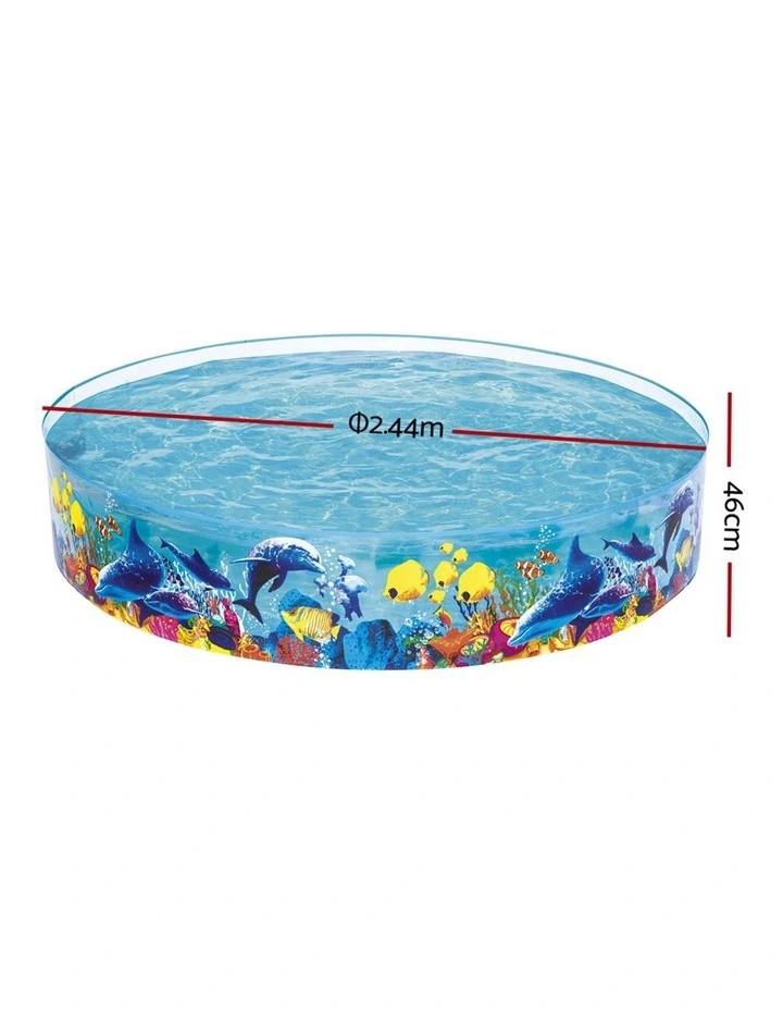 Bestway Kids Pool 244x46cm Round Above Ground Rigid Swimming Pools Undersea 2074L image 2