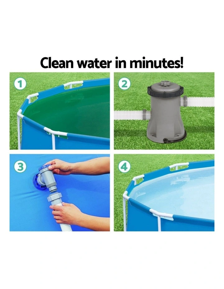 Bestway Pool Pump Cartridge Filter 330GPH 1249L/H Flowclear? Filters Cleaner image 5