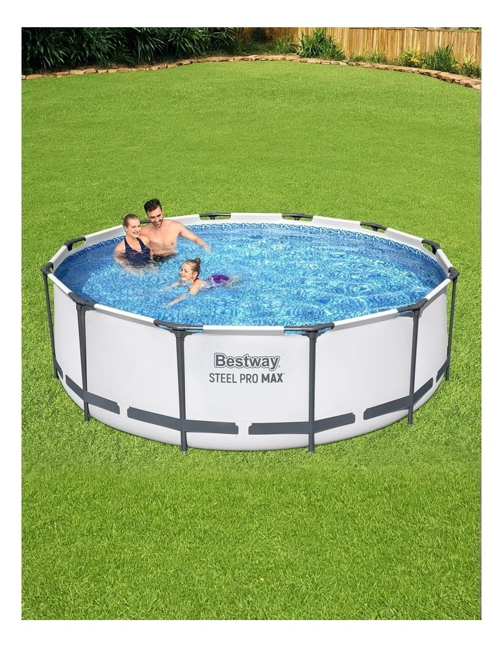 Bestway Swimming Pool 366x100cm Steel Frame Round Above Ground Pools w/ Filter Pump 9150L image 3