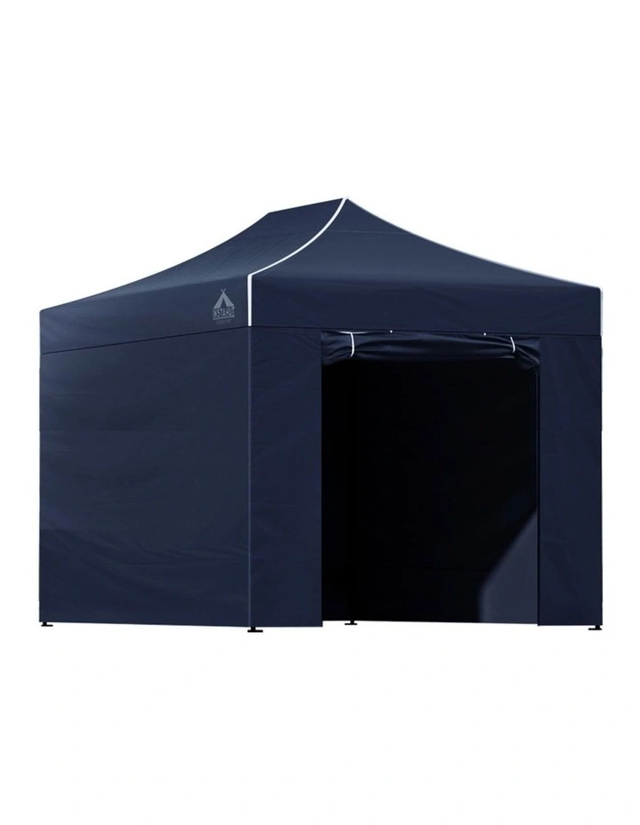 Instahut Gazebo 3x4.5 Pop Up Marquee Folding Tent Wedding Gazebos Camping Outdoor Shade Canopy Navy image 1