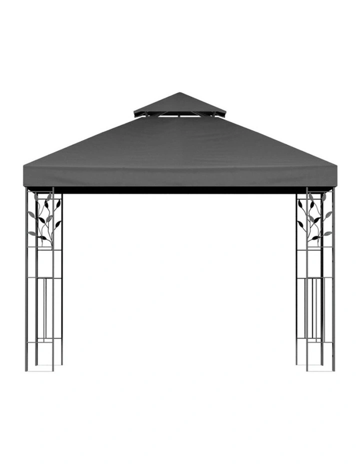 Instahut Gazebo 3x3m Marquee Outdoor Wedding Party Event Tent Home Iron Art Shade Grey image 4