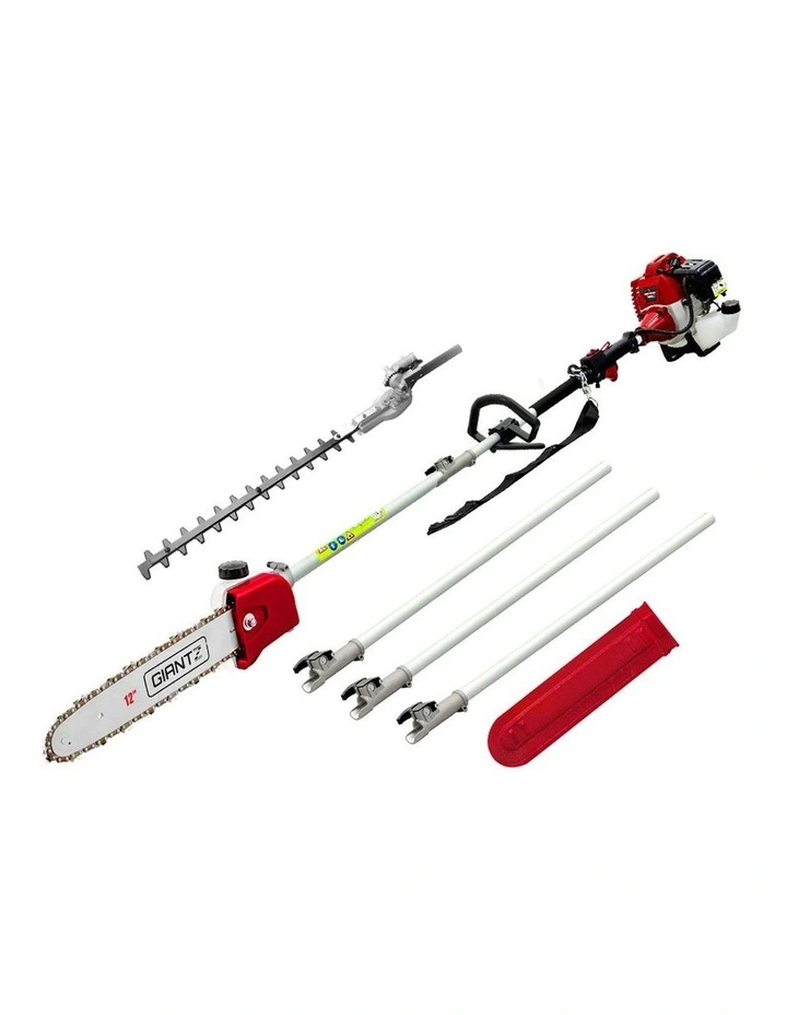 Giantz Pole Chainsaw 2 Stroke Petrol Tree Pruner Long Reach Saw 12 Inch Bar 2 In 1 image 1